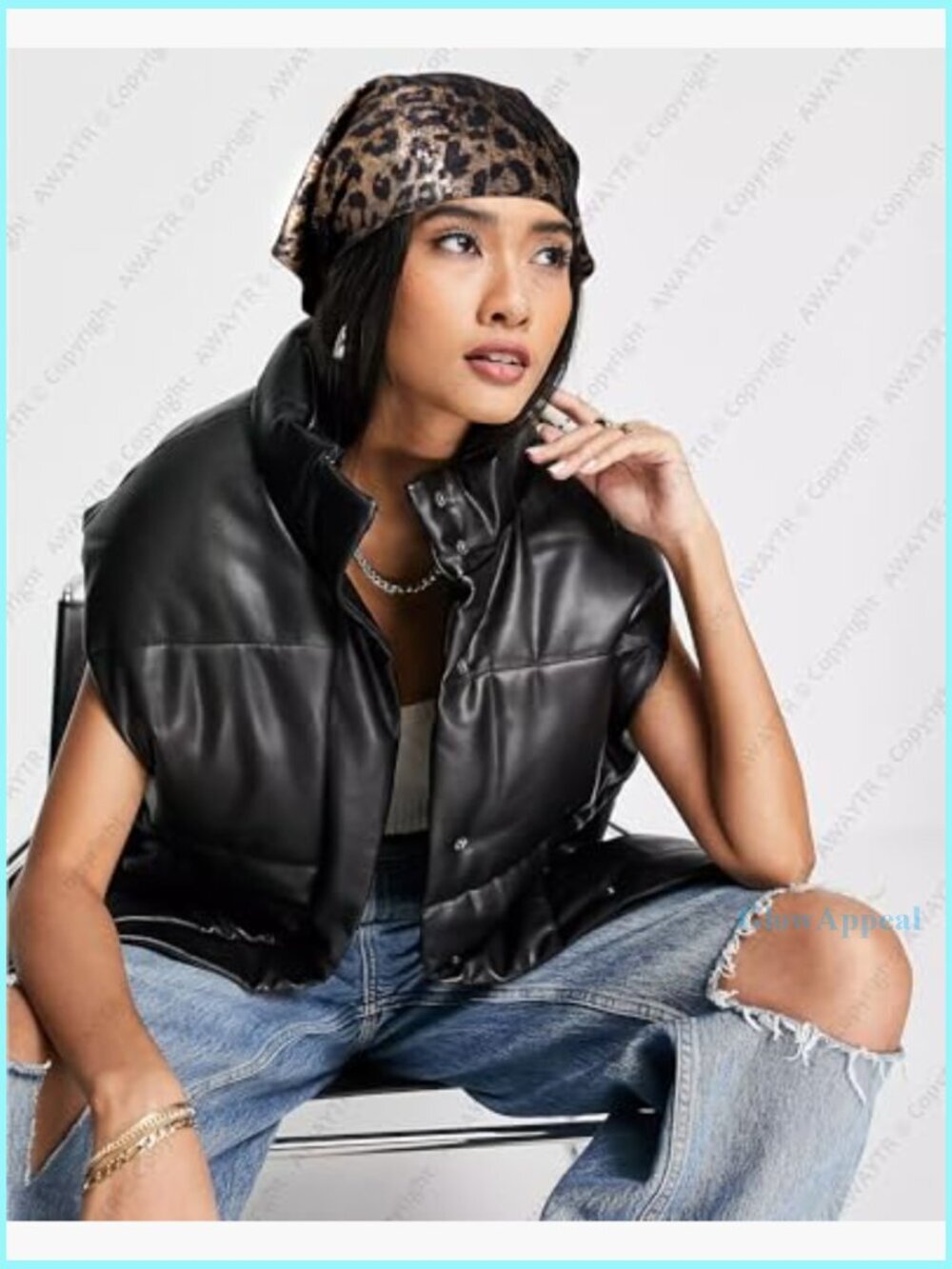 2-Piece Y2K Hair Bandanas Set, Punk Head Wraps, Grunge Disco Head Cover - Picture 6 of 7